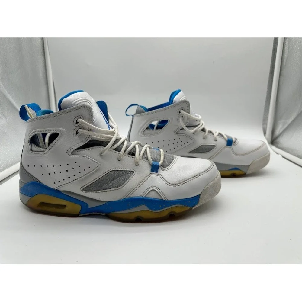 Jordan Flight‎ Club 91 White Photo Blue Wolf Grey 555475-104 Mens 9.5 Sneaker